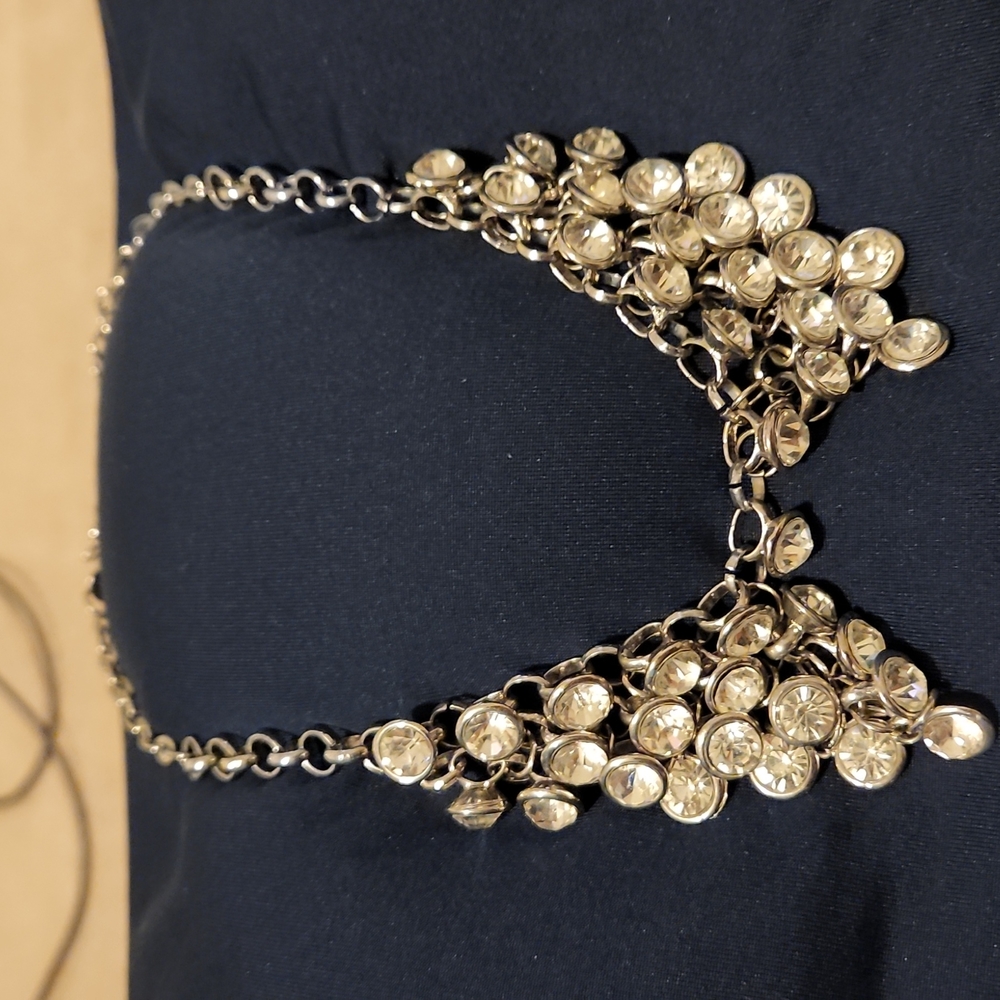 Crystal cluster necklace 16 - 17.5 length